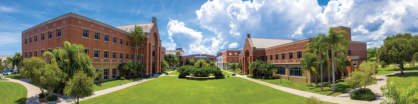 Photo of the academic quad on campus