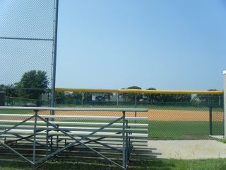 Softball field and bleachers