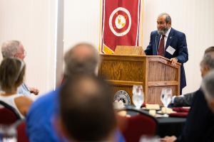 Muzaffar Shaikh at faculty emeritus luncheon October 2023
