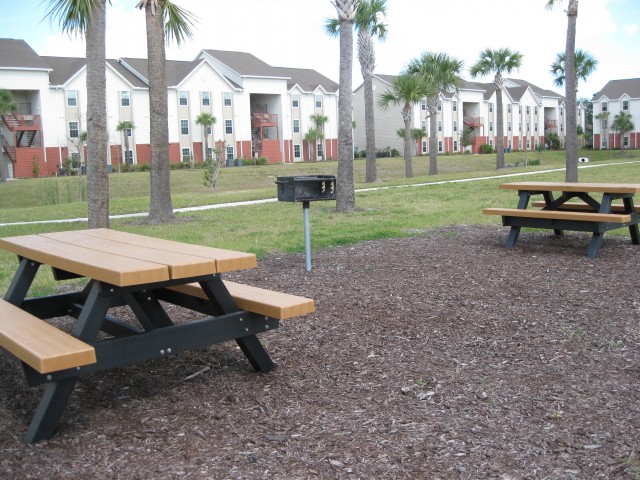 Picnic Tables and Barbecue Grill Area	