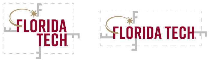 Clear zone required around primary logo