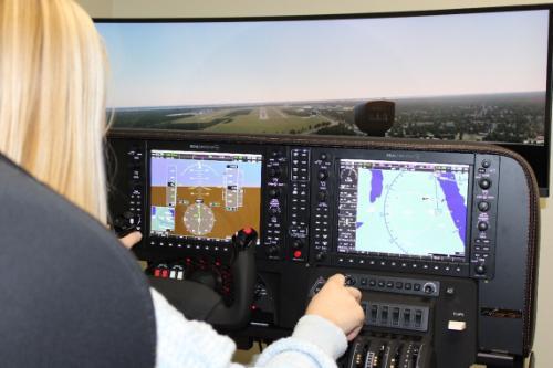 student in adaptive training