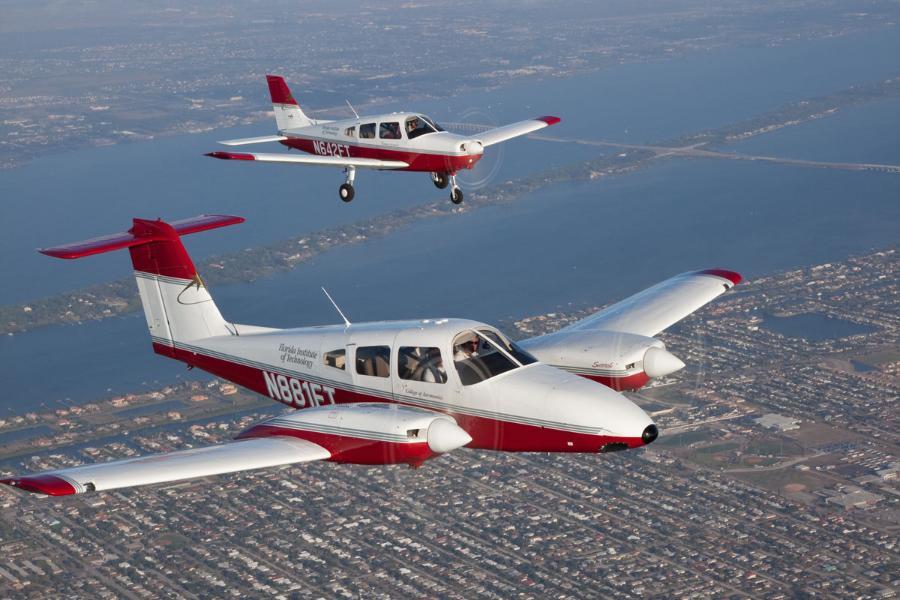 Florida Tech planes flying in formation