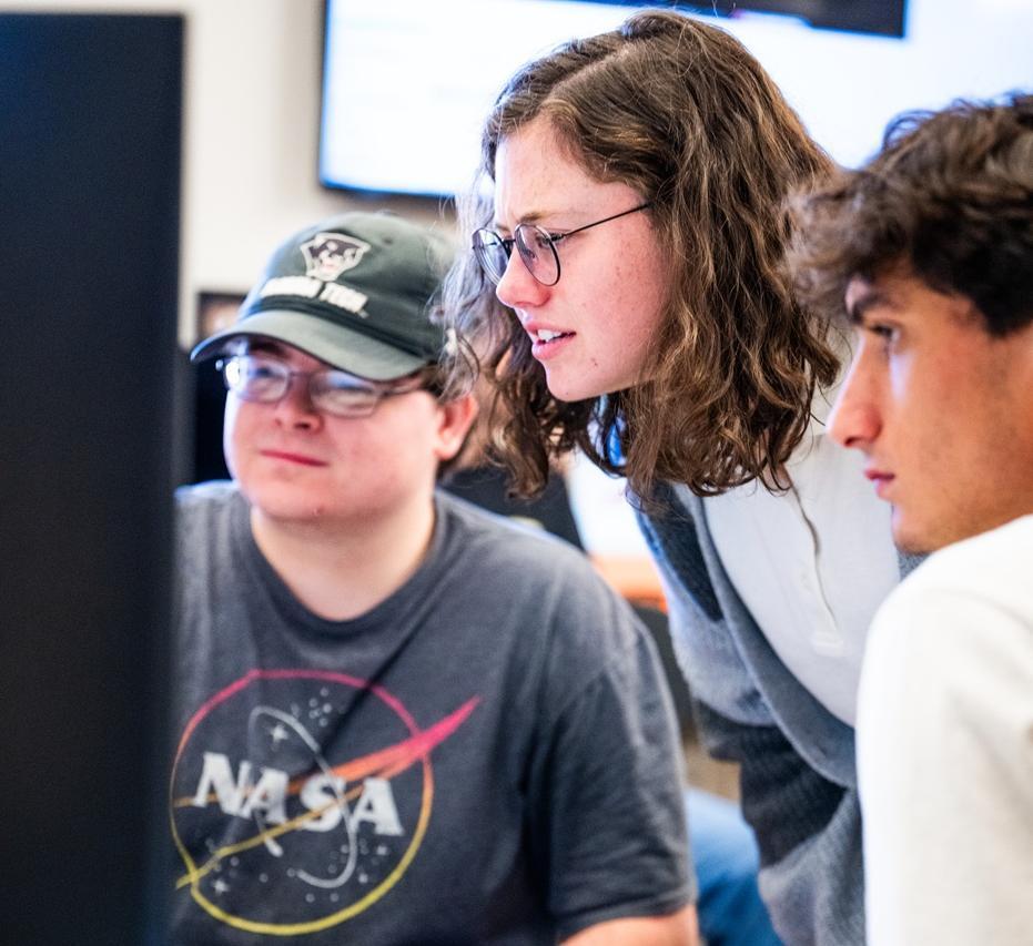 students working in the Ortega Observatory