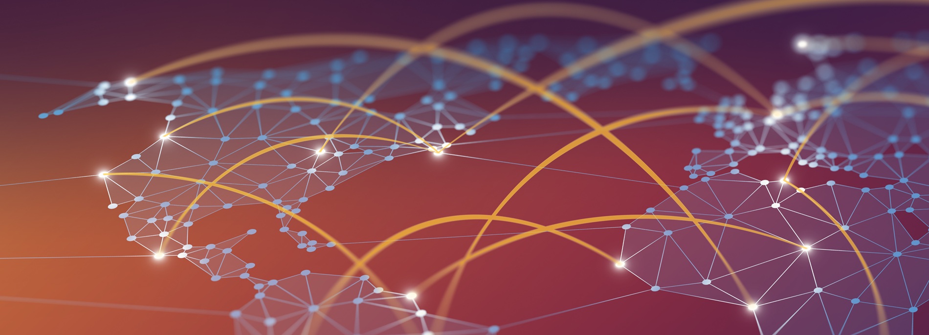 logistics connections on a world map