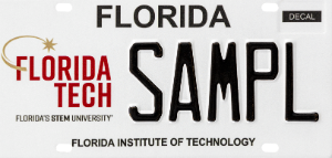 Photo of Florida Tech License Plate