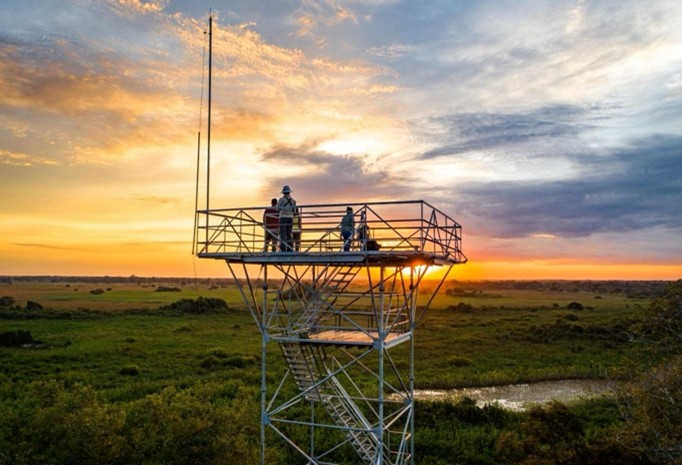 Tower view of surrounding landscape. Photo by Araras Eco Lodge.