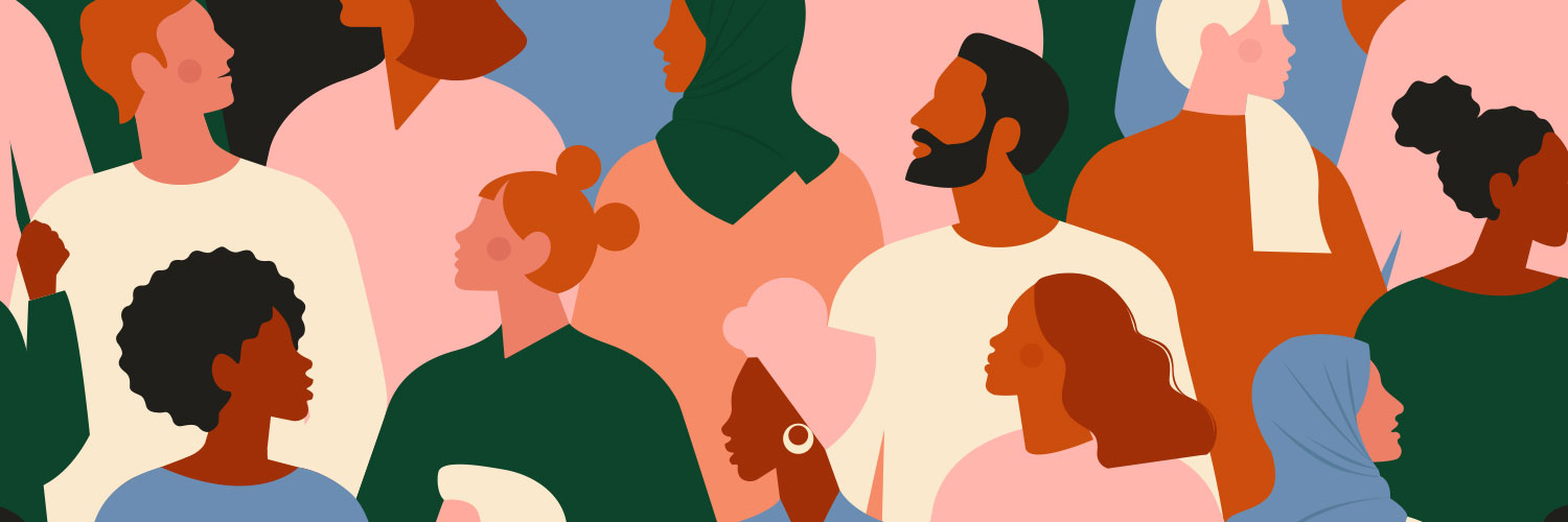 Illustration of a diverse group of people.