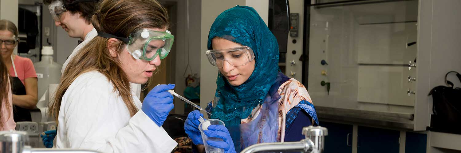 Engineers working in lab