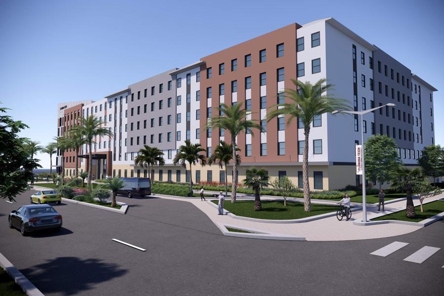 Rendering of new student housing complex