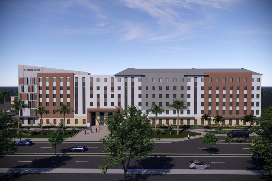 Another angle of the new student housing complex