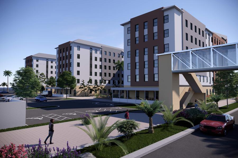 Another view of the new student housing complex at Florida Tech
