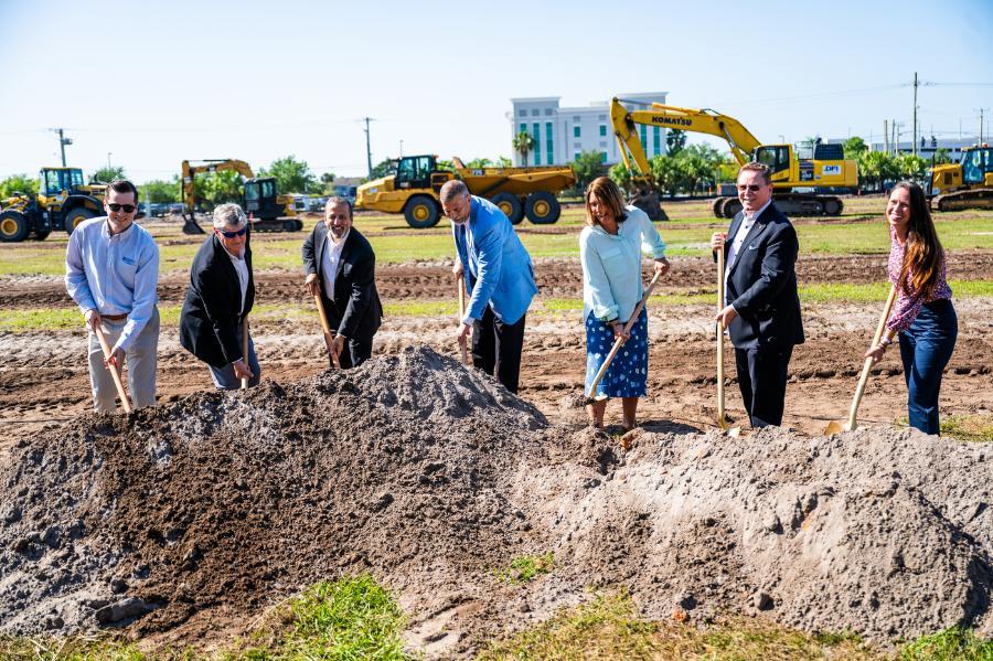 President Nicklow with members of the design and construction teams.