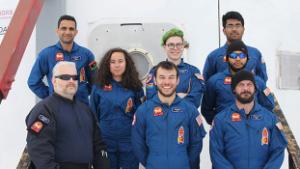 Students in space suits