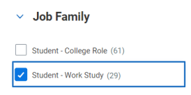 job family selection in workday