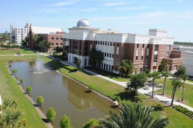 Aerial view of the Olin building