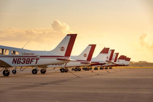 planes at sunrise