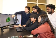 WISe Lab Team discussing chest motion simulation results