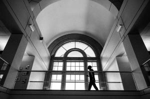 Olin Engineering Complex interior walkway