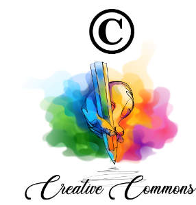 Pencil, color splash, creative commons emblem