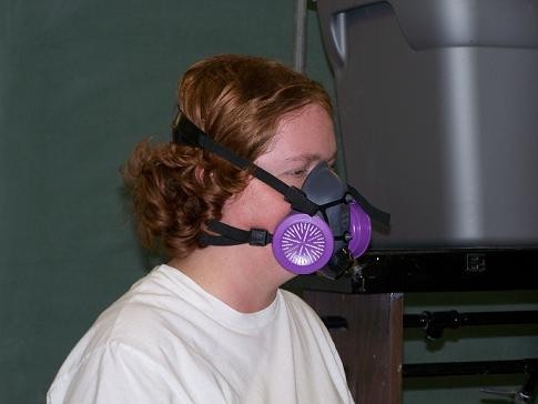 Female student with face mask