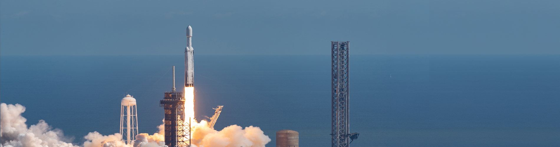 rocket pad on the atlantic ocean