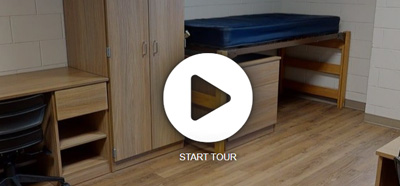 3D Tour Button - Roberts Hall Double Bed Layout