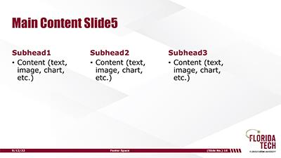 PowerPoint Template Content Slide Example