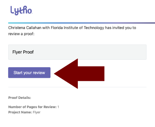 Ignite proof email