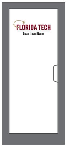 Example of signage for single office door
