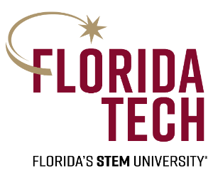 Florida Tech logo with crimson text and gold star above the tagline, Florida's STEM University