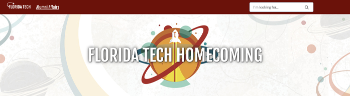 Example of a website header graphic showing event name as a plain text overlay