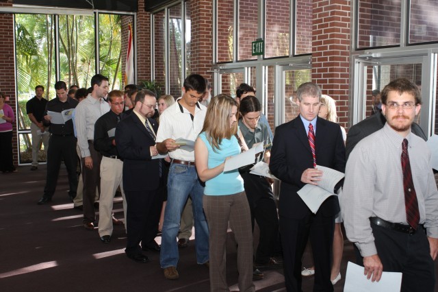 Inductees waiting in line before the ceremony