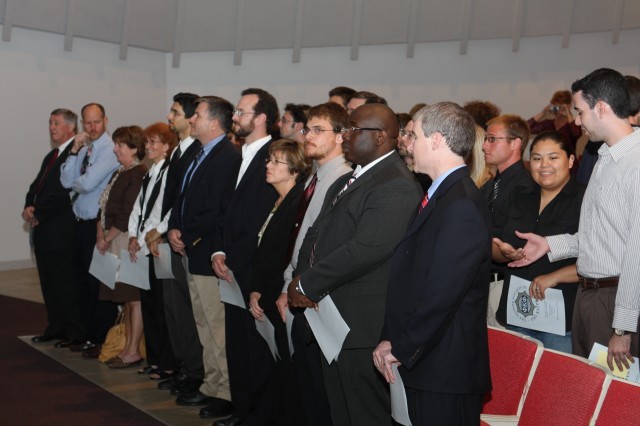 Inductees sitting in the audience