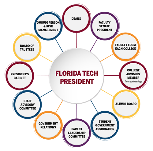 Graphic depicting the organizations and groups represented in the steering committee