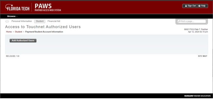 Select Add Authorized Users button