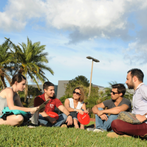 students studying