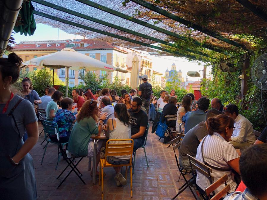 Having lunch in Spain