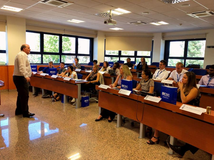 Students sitting in a lecture at ESIC