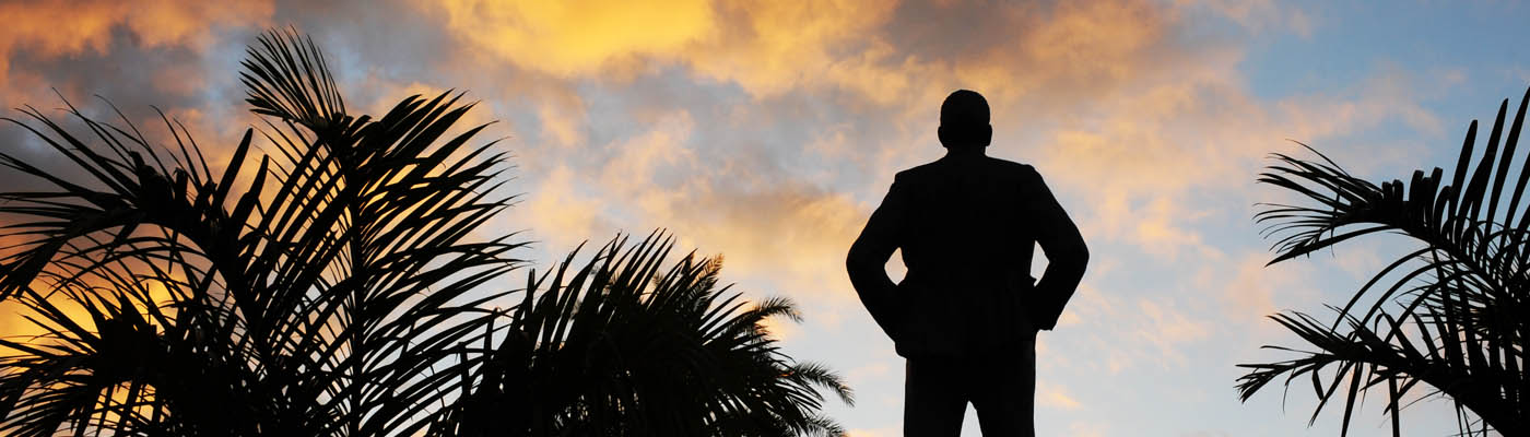 Campus Statue at Sunset