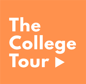 The College Tour show logo. An orange box with the words The College Tour inside.