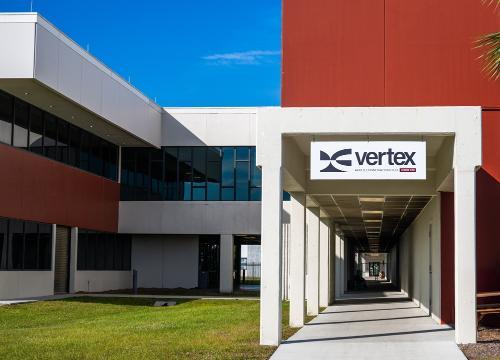 The exterior entrance to Vertex