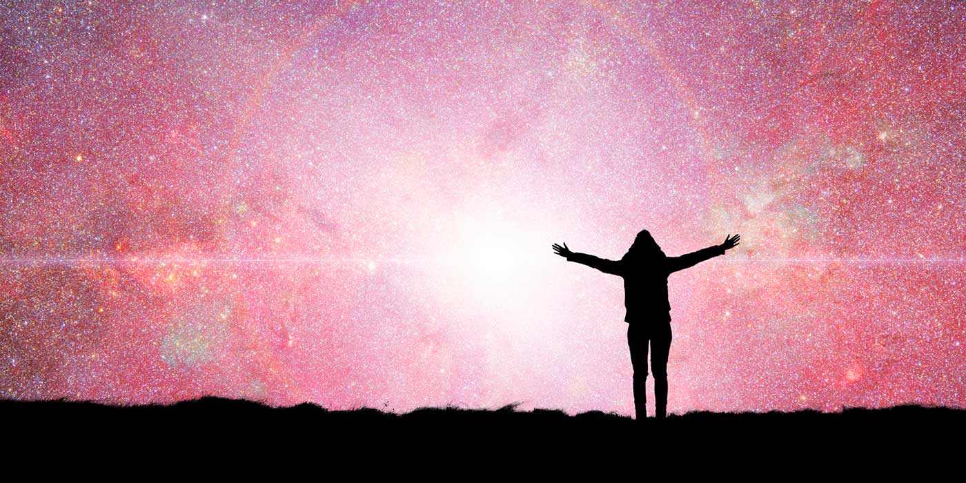 person looking at stars